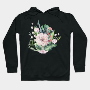 Flamingo Flower Hoodie